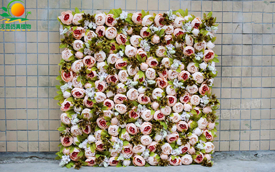仿真花墻植物墻
