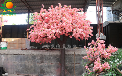 仿真深粉色樱花树