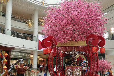 仿真桃花树广场装饰