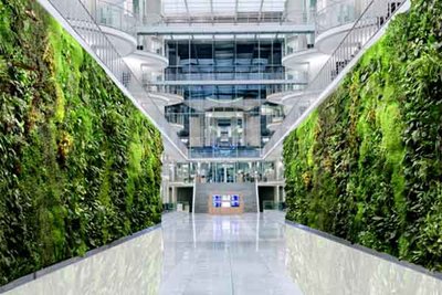 商城仿真綠植墻，仿真生態植物墻