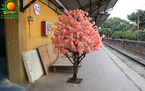 仿真粉色樱花树