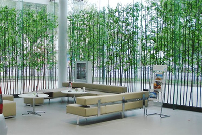 客厅装饰仿真竹子