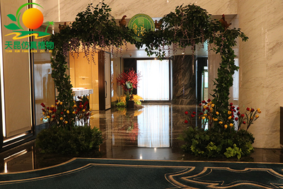 酒店室内仿真植物造景工程