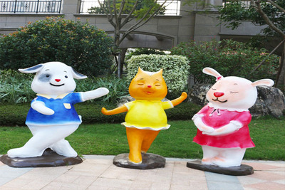 玻璃钢雕塑，创意卡通玻璃钢制品