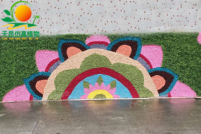 定制背景墻，仿真植物墻