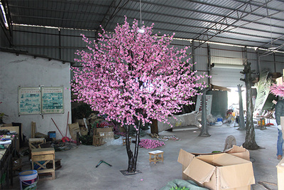 双杆仿真桃花树